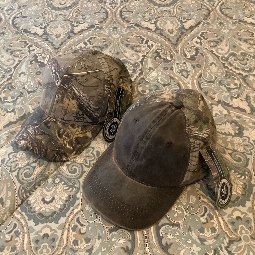 NWT 2 Realtree Camouflage Hats OS